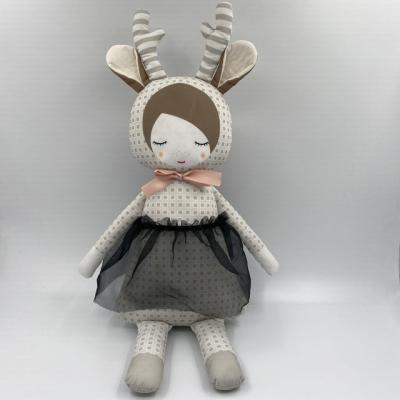 China CE Eco-friendly Material Custom Standard Stuffed Girl Christmas Deer Soft Plush Toy for sale