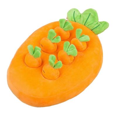 China 2021 Hot Selling Educational Toy Gift In Baby Broth Baby Toys Pull Radish Plush Toys Fruits and Vegetables Custom Plush Toys for sale