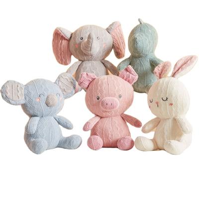 China Children's Toy Gift 2022 New Listing Can Be Size Toys Cotton Wadding Piglets Rabbits 100% Customized Knitting Small Elephant Toys Crochet Stuffed Toys for sale