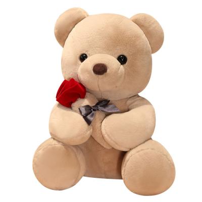 China Cute Eco-friendly Rose Bear Plush Toy As Valentine's Day Creative Gift For Girls for sale