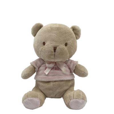 China Lovely Plush Gifts Customized Logo Animal Toys Stuffed Bear With T-shirt Cloth Plush Toys for sale