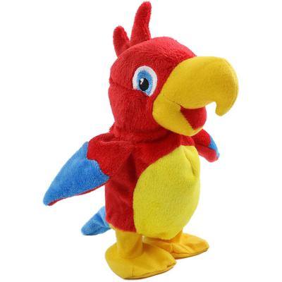 China Eco-friendly Material New Style Electric Recording Talking Parrot Plush Stuffed Toy for sale