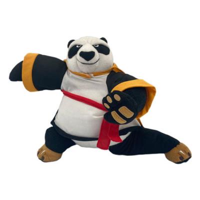 China Eco-friendly High Quality Customized Soft Kids Toy Plush Stuffed Kungfu Big Eyes Panda for sale