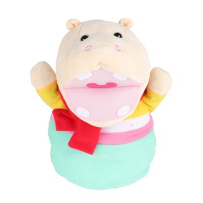 China Hot-selling 20CM Eco-friendly Size Lovely Round Body Baby Cow Plush Hand Puppets Toys for sale