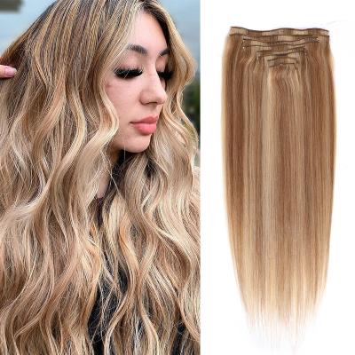 China Free Shipping Factory Price Silky Straight Raw Unprocessed Virgin Wave Cuticle Aligned Hair Clip In Hair Extensions 100% Hair Extension for sale