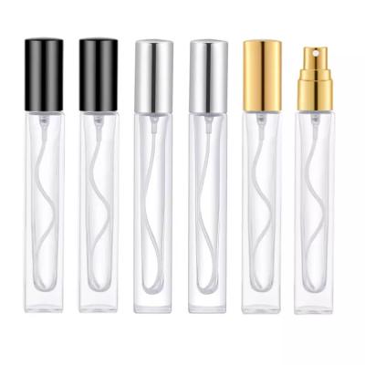 China Cosmetic low price luxury 10ml flat thin square empty portable transparent perfume glass bottles 30ml with round edges for sale