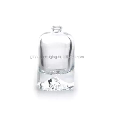 China Cosmetic China Custom 50ml Luxury Perfume Spray Bottle Clear Cylinder Shape Empty Perfume Bottles For Bottom Of The Volcano for sale