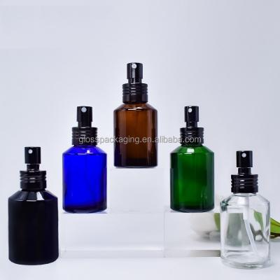 China Cosmetic 15ml 30ml 60ml 100ml 120ml sloping shoulder glass bottle dropper essential oil bottle spray bottle lotion pump for sale