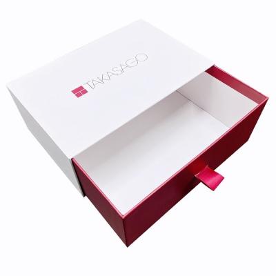 China Custom Recyclable Logo Printing Cardboard Clothing Drawer Box Pull Out Box Packaging Scarf Gift Box For Clothing Jewelry Skin Care Makeup for sale