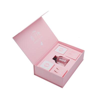 China Recyclable High Quality Magnetic Closure Cardboard Box Packaging Custom Logo Gift Box For Essential Oil Perfume Beauty Packaging for sale