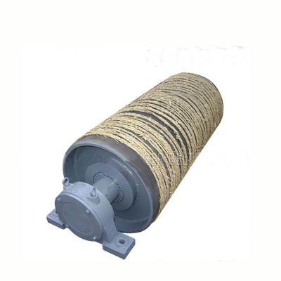 China Mining industry rubber coat main drum, tail drum, belt conveyor pulley for sale