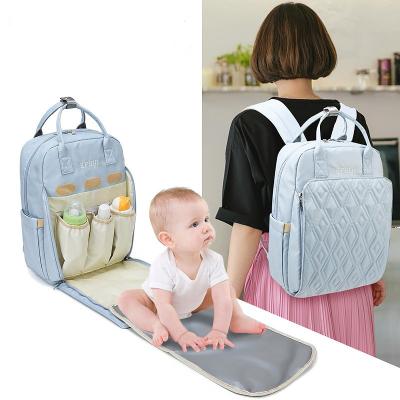 China OEM & ODM Anti-theft Multifunctional Women Travel Outdoor Mum Stitched Diaper Bag Baby Diaper Backpack Packing With Changing Pad for sale