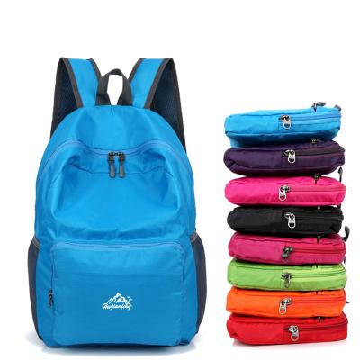 China Amazon Waterproof Soft Outdoor Travel Sports Daily Lightweight Foldable Package Bag School Water Resistance Backpack Customized As Gift for sale