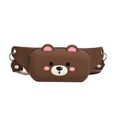 China Water Proof Cute Custom Lovely Girls Street Trunk Pouch Package Women Travel Belt Bag Kids Pussy Package Kids Silicone Cartoon Waist Bag for sale