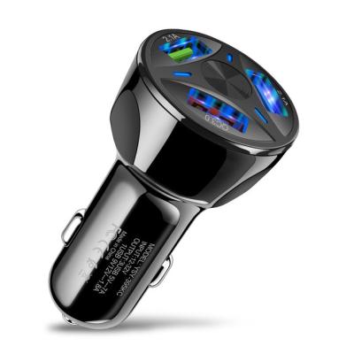 China UniversalÂ   Yuniq 5V 2022 New Arrival Fast Car Charger 395 Fast Charge QC3.0 Cigarette Lighter USB 3 Ports 12-24V DC for sale