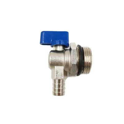 China Modern HVAC Parts Brass Underfloor Heating Diverse End Accessories Nickel Plated Drain Valve for sale