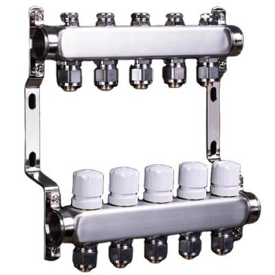 China Modern High Quality Customized Design Stainless Steel Manual Manifold Floor Heating Radiant Manifold for sale