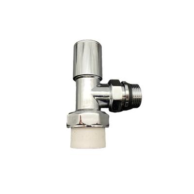 China General Manual Brass Temperature Control Valves Chrome Plating Radiator Valve for sale