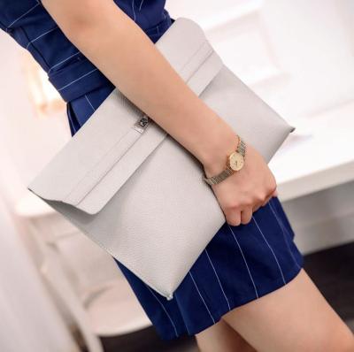 China Fashion Wholesale PU Envelope Clutch Bag High Quality Leather Oversized Lady Laptop Pocket Handbag For Women for sale