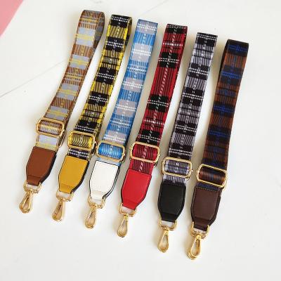 China High Quality Adjustable Strap Replacement Shoulder Belt Shoulder Strap Plaid Long Backpack Bag Accessories for sale