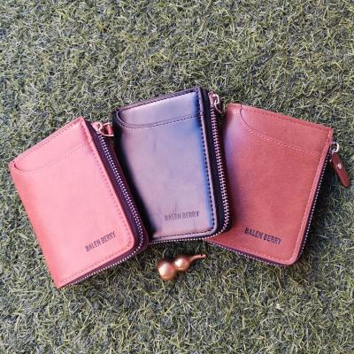 China New Design 2021 Wholesale Waterproof Short Soft Leather Men's Wallet ID Card Leather Wallet For Man for sale