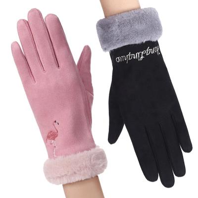 China Wholesale Daily Life Women Winter Keep Warm Outdoor Fitness Sports Bike Fleece Touch Screen Gloves for sale