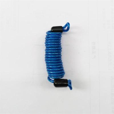 China Hot Selling Good Quality 1.5m Metal Spring Safety Tool Steel Wire Key Chain With Buckle On Both Ends for sale