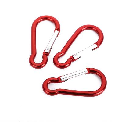 China New Fashion Aluminum Alloy 80mm Bottle Holder Aluminum J-Hooks Locking Carabiner Clips for Camping,Hiking,Outdoor Head Carabiner for sale