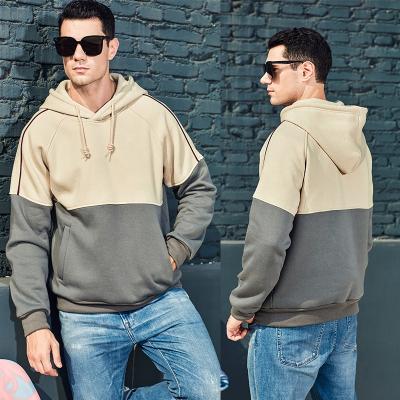 China Autumn hot custom patchwork fashion Anti-wrinkle sale fitness leisure jogger hoodie for men for sale