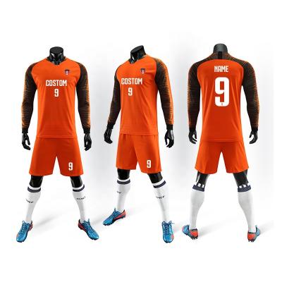 China Sets Sublimation Sleeve Training Suit Soccer Along Wear Custom Professional Goalkeeper Football for sale