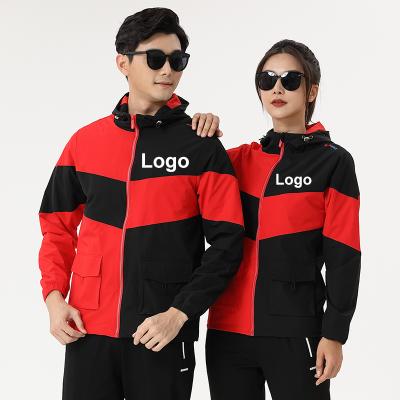 China Viable New Design Logo Running Climbing Outdoor Sports Custom Made Using Windproof Waterproof Hooded Sweat Jacket for sale