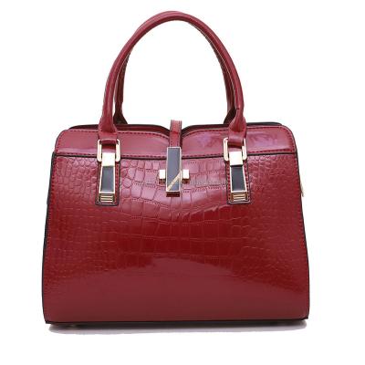 China Fashion Patent Leather 2023 Crocodile Leather Handbags For Women Ladies Shoulder Bags Vintage PU Purse Korea Unique Handbag for sale