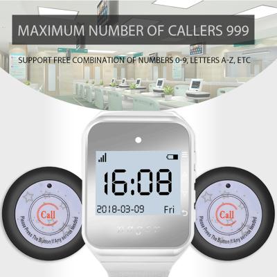 China System Wrist Calls Pager Restaurant Guest Table Button Smart Visitor Service Wireless Watch Pager Waiter Call 61*41*14mm (Without Strap) for sale