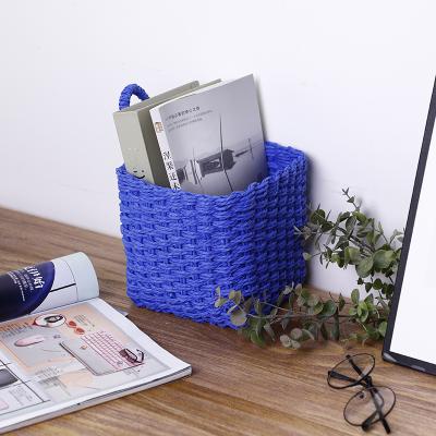 China Durable And Eco-friendly Office Master Bathroom Cell Phone University Hanging Basket Straw Storage Basket Hanging Basket New Products for sale