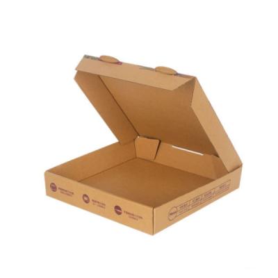 China Recycled Materials Food Grade Corrugated Brown Cardboard Custom Pizza Box All Size 9 10 11 12 14 18 inch for sale