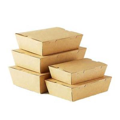 China Recyclable Customized Fast Food Disposable Paper Container Packaging Takeout Box for sale