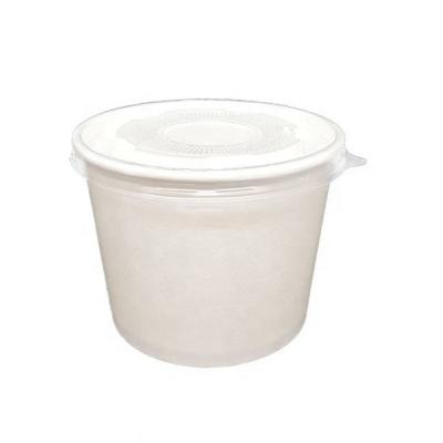 China Recycled Packaging Materials 500ml 750ml 1000ml 1100ml 1300ml Disposable Paper Bowl Take Out Salad Bowl With Lid for sale