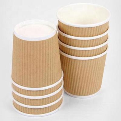 China Disposable Custom LOGO Printed Disposable Coffee Paper Cup for sale