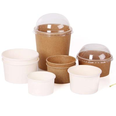 China 8oz 12oz 16oz 32oz Disposable Frozen Yogurt Paper Cup Disposable Ice Cream Cup for sale