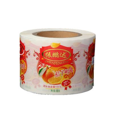 China Custom Waterproof Honey Jar Canned Food Package Label Waterproof Food Fruit Label Sticker for sale