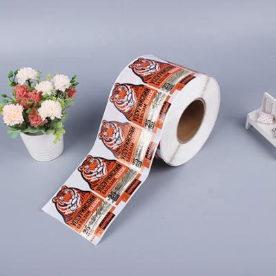 China Custom Disposable Waterproof Metal Sticker Eco-friendly Beer Bottle Aluminum Foil Sticker Label for sale