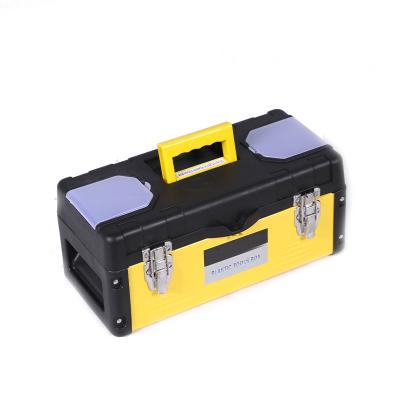 China The large capacity high quality durable 14 inch double layer metal plastic waterproof steel tool box for sale