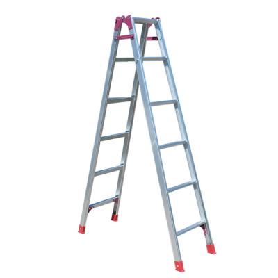 China Collapsible Ladders Manufacturer Folding 6 STEPS Engineering Aluminum Alloy Household Herringbone Ladder for sale