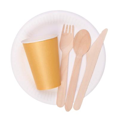 China Wholesale Bulk Disposable Camping Flatware Set Fork Spoon Knife Disposable Cutlery Set Combined Talher Descartavel for sale