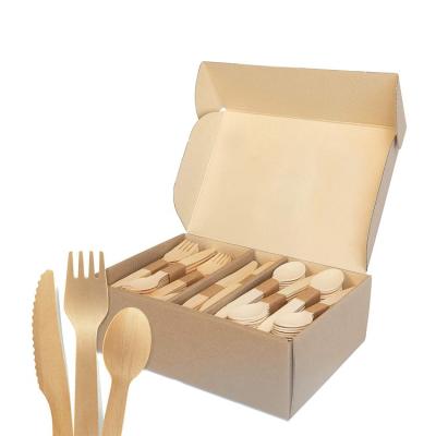 China Large Box Food Grade Camping Disposable Tableware Packaging Cutlery Set 3Pcs For Retail Stores And Supermarkets Peralatan Makan for sale