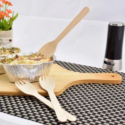 China Disposable Bulk Camping Spork Bento Cake Spoon Fork Wood Wooden Spork for sale