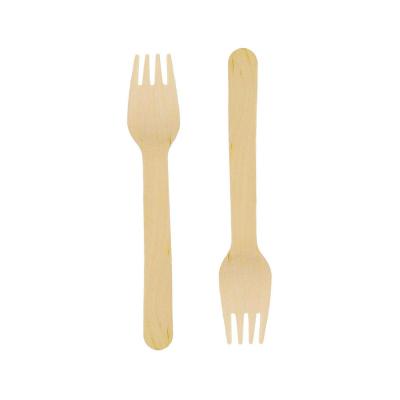 China Camping Cutlery Disposable Lightweight Dinner Camping Wooden Fork Set Cutlery Garpu for sale