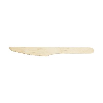 China Biodegradable Camping Flatware Knife With Wooden Cutlery Set For Restaurant for sale