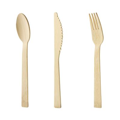 China Wholesale Bamboo Set Camping Disposable Camping Cutlery Bamboo Single Use Cutlery Set for sale