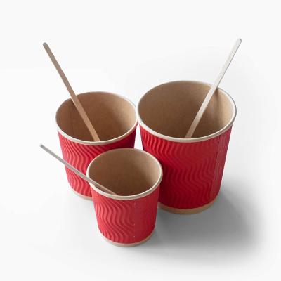 China Sustainable Disposable Coffee Stirrer Wooden 100% Natural Wooden Coffee Stirrer for sale